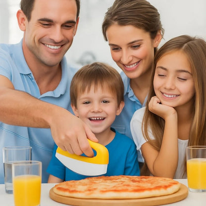 couteau a pizza crust chisel repas pizza en famille