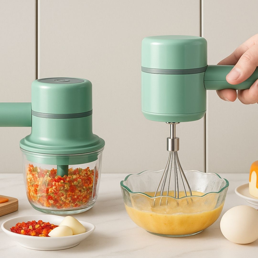 hachoir électrique mince & blend émincer vos légumes mélanger une recette