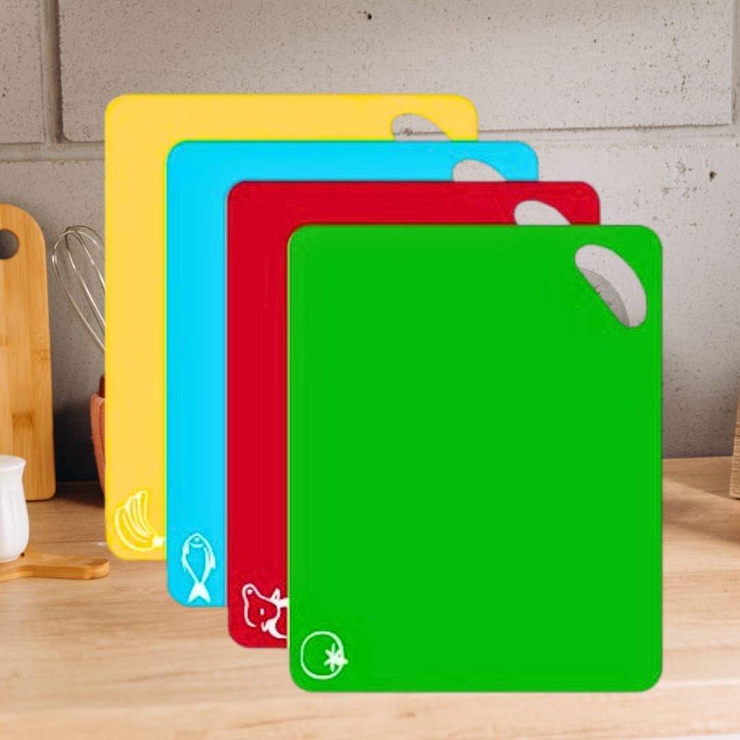 planche a decouper flexi color pas de bacterie quatre pieces