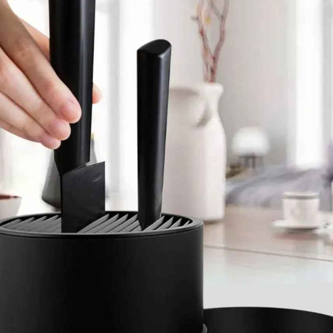 porte couteaux bloc design protection lames acier