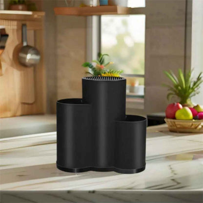 porte couteaux bloc design socle stable noir