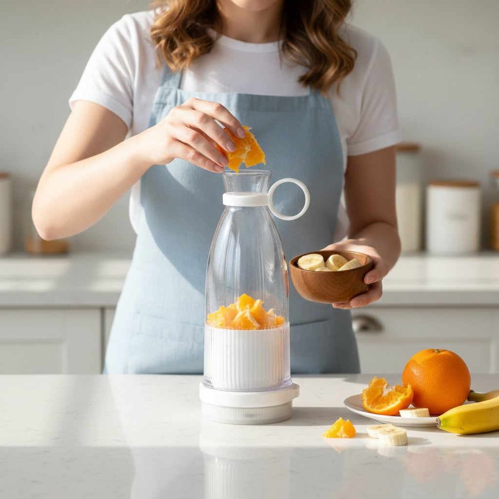 presse agrume electrique blender drink delice smoothie oranges bananes