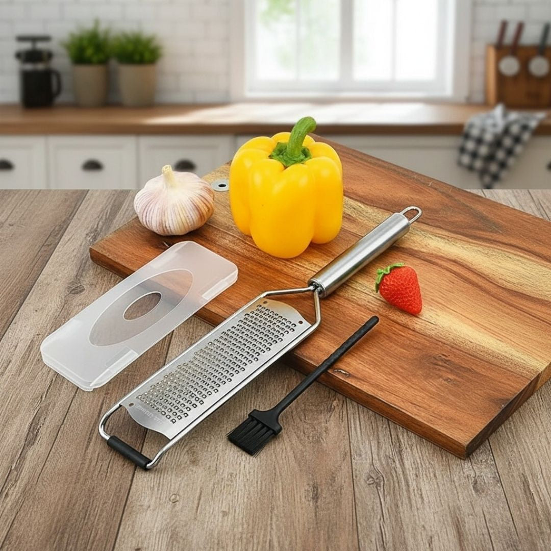 zesteur zeste pro acier inoxydable et brosse nettoyage